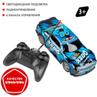 Машина р/у "Гонка" 19х8х7см, пластик, LED-подсветка, синяя ВВ6169 от магазина "Карандаш"