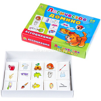 Домино "Ассоциации" пластик (28 деталей 7х3,5см) ИД-5425 от магазина "Карандаш"