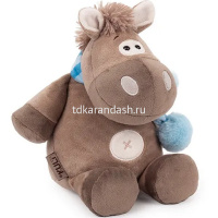 Коник "Кай" с полосатым шарфом 20см коричневый КШКай/20/пол от магазина "Карандаш"