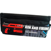 Пенал "Пистолет" 22х9,5х7,5см прямоугольный, 2 отделения, 1 карман, текстиль, на липучке, 3 цвета от магазина "Карандаш"