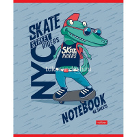 Тетрадь А5 48л клетка "Croco Boys" на скобе выборочный лак 5 дизайнов 075305 от магазина "Карандаш"