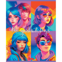 Тетрадь А5 48л клетка "Новое поколение" на скобе 5 дизайнов 48Т5В1/085328 от магазина "Карандаш"