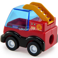 Точилка 1 отв. "Машинка" с контейнером, пластик 35-0015 от магазина "Карандаш"