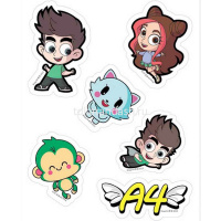 Наклейки "Влад А4" А6 11,5х15см 4 листа в пакете с европодвесом 4Р6н/084831 от магазина "Карандаш"