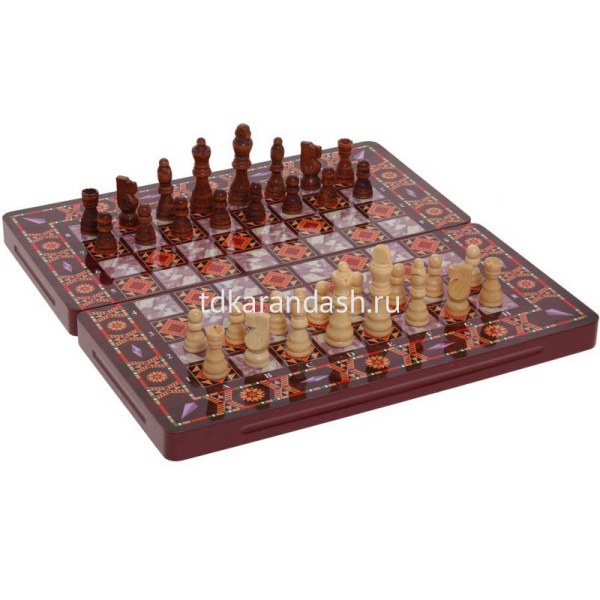 Набор настольных игр (шахматы, шашки, нарды) 39х19,5х5,2см 231296 от магазина "Карандаш"