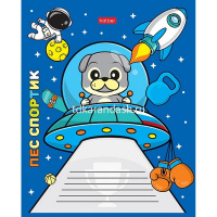 Тетрадь А5 12л клетка "Animals in space" на скобе 5 дизайнов 12Т5В1/086148 от магазина "Карандаш"