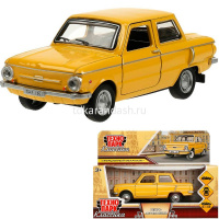 Машина "Запорожец" желтая, инерционная, металл 12см (открывающиеся двери) ZAZ968A-12-YE от магазина "Карандаш"