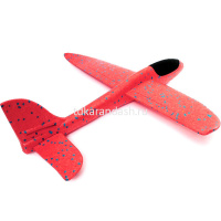 Самолет-планер 84см красный, пенопласт XJ2385 от магазина "Карандаш"