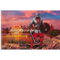 Альбом для рисования А4 40л "Путь воина" на спирали конгрев, перфорация на отрыв 40А4КфвлВсп/058395 от магазина "Карандаш"
