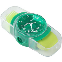 Точилка 1 отв. "Manga Anime. City" с контейнером, ластиком и щеткой, пластик, 3 цвета 35-0056 от магазина "Карандаш"