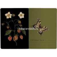 Тетрадь А5 40л клетка "Flora. Лесный ягоды" прошитый блок матовая ламинация Soft Touch 7-40-001/169 от магазина "Карандаш"