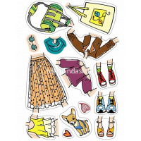 Блокнот А6 32л "Модный стиль. Создай свой образ. Шопинг" на гребне, с наклейками 076363 от магазина "Карандаш"