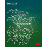 Тетрадь А5 48л клетка "Floristic" на скобе 3D фольга матовая ламинация 5 дизайнов 060671 от магазина "Карандаш"