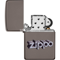 Зажигалка "Zippo Design. Black Ice Classic" 38x13x57мм латунь/сталь, чёрная, глянцевая 49417 от магазина "Карандаш"