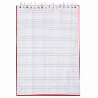 Блокнот А5 80л "Canvas. Красный" клетка, на спирали, пластиковая обложка 081522 от магазина "Карандаш"