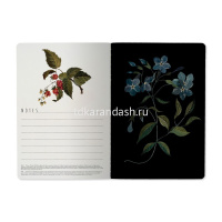 Тетрадь А5 40л клетка "Flora. Лесный ягоды" прошитый блок матовая ламинация Soft Touch 7-40-001/169 от магазина "Карандаш"