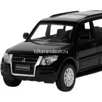Машина "Mitsubishi Pajero 4WD" черная, инерционная, металл 17,5см (свет, звук, откр.двери) JB1251429 от магазина "Карандаш"