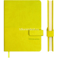 Ежедневник недатированный А6+ "Escalada" 240стр., лаймовый, искусств.кожа "Виннер" магн. застежка от магазина "Карандаш"