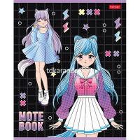 Тетрадь А5 48л клетка "Неко-Тян_аниме" на скобе выборочный лак 5 дизайнов 080275 от магазина "Карандаш"