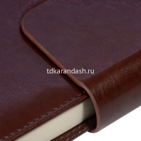 Ежедневник недатированный А5 "Prestige" 320стр., бордовый, искусственная кожа, магнитная застежка от магазина "Карандаш"