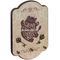 Ключница "Дом там, где твой кот" 18х28х3см 757324 от магазина "Карандаш"