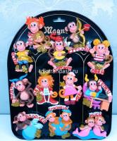 Магнит Обезьяна (знаки зодиака) 8см 12 видов Y2753-15 от магазина "Карандаш"