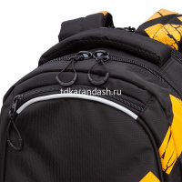 Рюкзак 32х42х22см, 1100гр, 2 отделения, 4 кармана, черный/темно-желтый RU-423-14/10 от магазина "Карандаш"