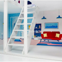 Кукольный дом 3 этажа "Пастила" 90x58x30см с мебелью и интерьером, дерево ДКВ001П/1 от магазина "Карандаш"