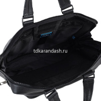 Сумка "Carl" 38х28х9см, 1 отделение, 2 кармана, черная, натуральная кожа CA4098S129/N от магазина "Карандаш"