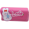 Пенал "Love rabbits" 20х10х6см прямоугольный, 2 отделения, 1 карман, текстиль, на липучке, 3 цвета от магазина "Карандаш"