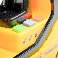 Погрузчик с ящиками и поддоном инерционный на батарейках, пластик 23х9,5х13,5см (свет, звук) WY691A от магазина "Карандаш"