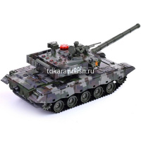Танк р/у "Прорыв" 32х11,5см хаки, с аккумулятором, пластик (свет, звук, вращение башни) 778-7 от магазина "Карандаш"