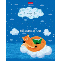Тетрадь А5 48л клетка "Funny fox" на скобе матовая ламинация 5 дизайнов 48Т5лВ1/068331 от магазина "Карандаш"