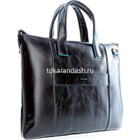 Сумка для ноутбука "Blue Square" 42х31х3см, 1 отделение, черная, натуральная кожа CA4021B2/N от магазина "Карандаш"