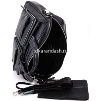 Сумка "Blue Square" 39х28,5x10см, 1 отделение, черная, натуральная кожа CA2849B2/N от магазина "Карандаш"