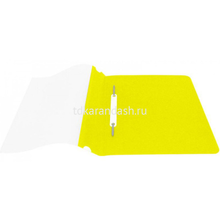 Папка-скоросшиватель Люкс А5 с прозрачным верхом желтая PSL20A5YEL
