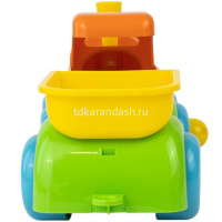 Каталка "Паровозик с прицепом" 48,5х17,5х13см пластик 87154 от магазина "Карандаш"