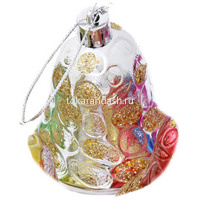 Ёлочное украшение "Колокольчик" 20см серебро, пластик Y306-12 от магазина "Карандаш"