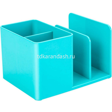 Подставка-органайзер "Nusign" 12х15,5х9,5см 4 отделения, пластик, голубой ENS950blue от магазина "Карандаш"