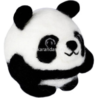 Набор для валяния "Игрушка. Панда Юкико" (шерсть, игла, основа, выкройка, трафарет) WT-0205 от магазина "Карандаш"