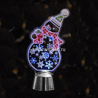 Сувенир "Снеговик" 15см светящийся пластик Y5621-17 от магазина "Карандаш"