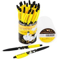 Ручка шариковая "HappyClick. Гуси" 0,5мм синяя, автомат 20-0241/72 от магазина "Карандаш"